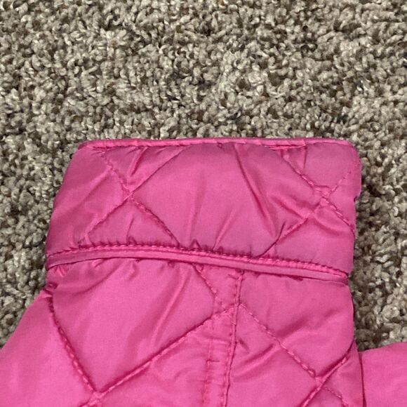 Tommy Hilfiger Girls Pink Diamond Quilted Barn Jacket Coat Size 4T - Picture 8 of 13